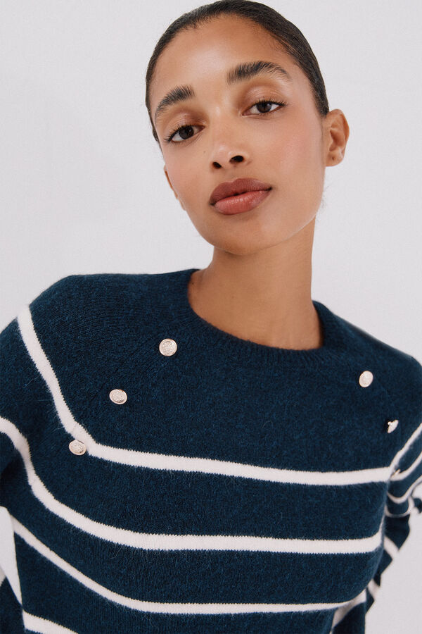 Cortefiel Soft feel jumper Navy
