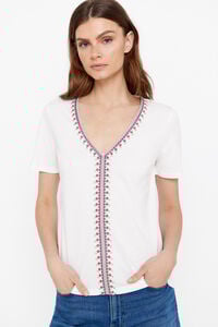 Cortefiel Camiseta bordada