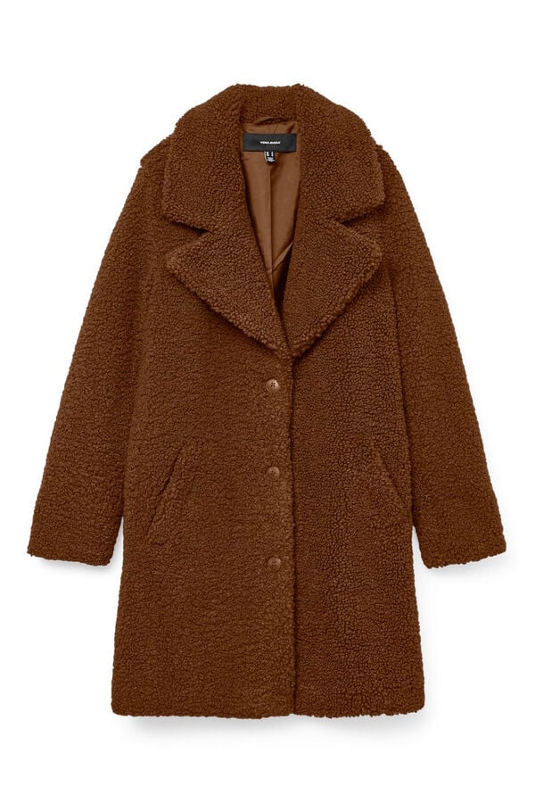 Vero Moda Sobretudo de borrego  Castanho