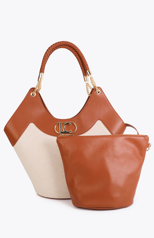 Lola Casademunt Shopper desestructurado Marr&oacute;n