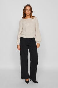 Vila Camisola de flores em malha com lã