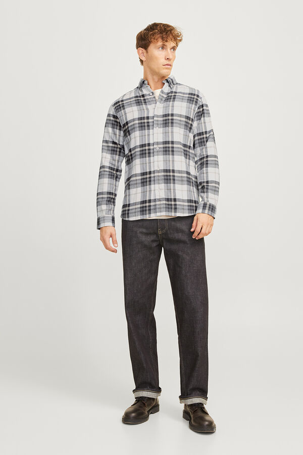 Jack & Jones Camisa de flanela Cinzento