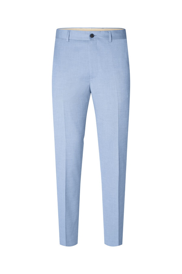 Cortefiel Slim fit suit trousers made from recycled materials Blue