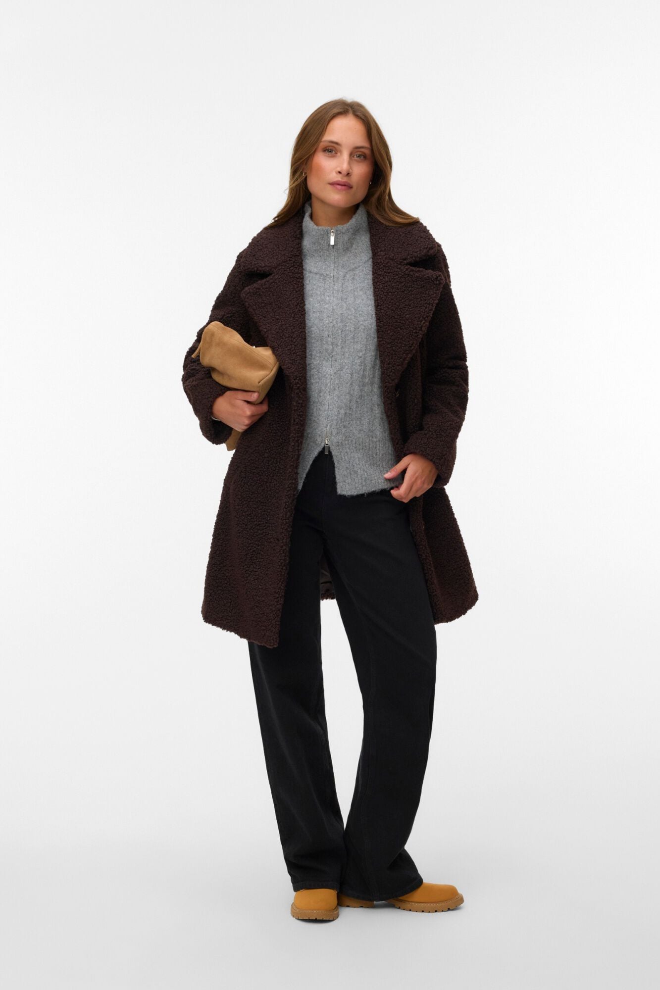 Vero Moda Sobretudo teddy com bot&otilde;es