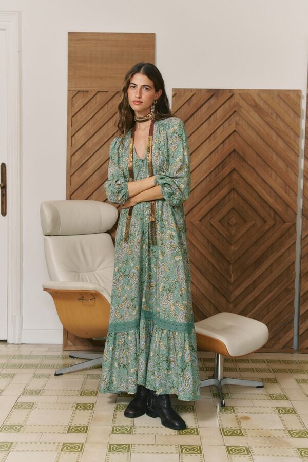 Jaase Vestido maxi Carmen Verde