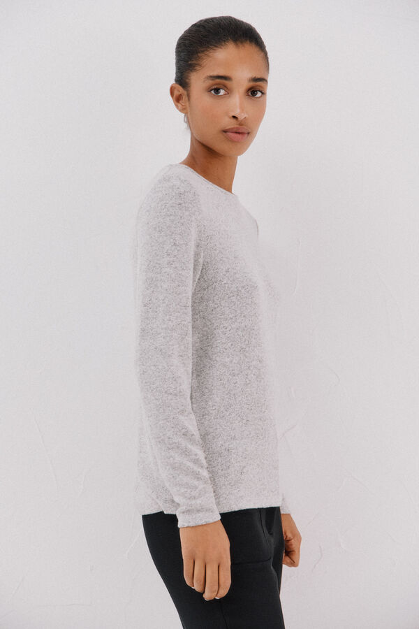 Cortefiel Basic crew neckline t-shirt Grey