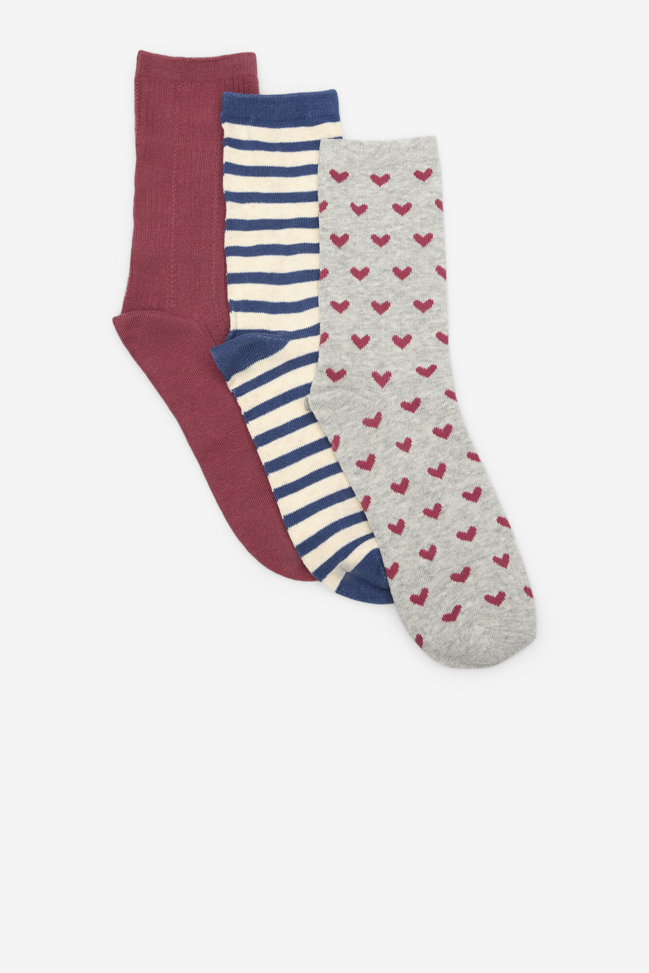 Cortefiel Pack of long socks with hearts