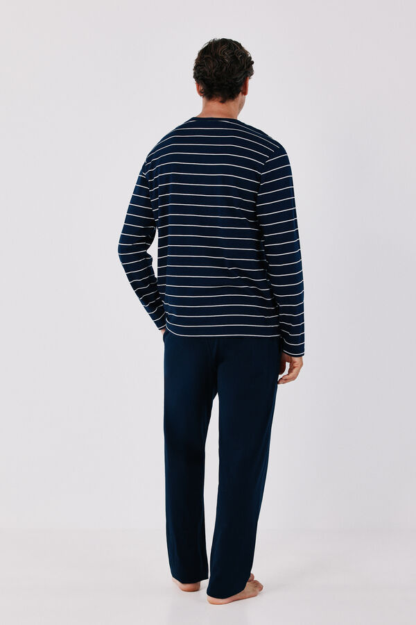 Cortefiel Jersey-knit pyjamas set Navy