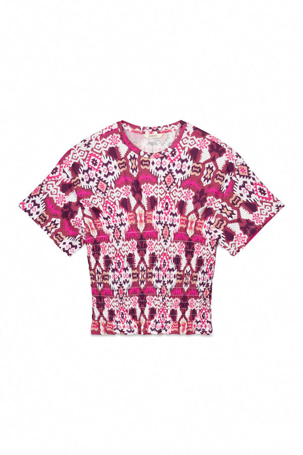 Slowlove Camiseta estampada em favo de mel Multicolorido