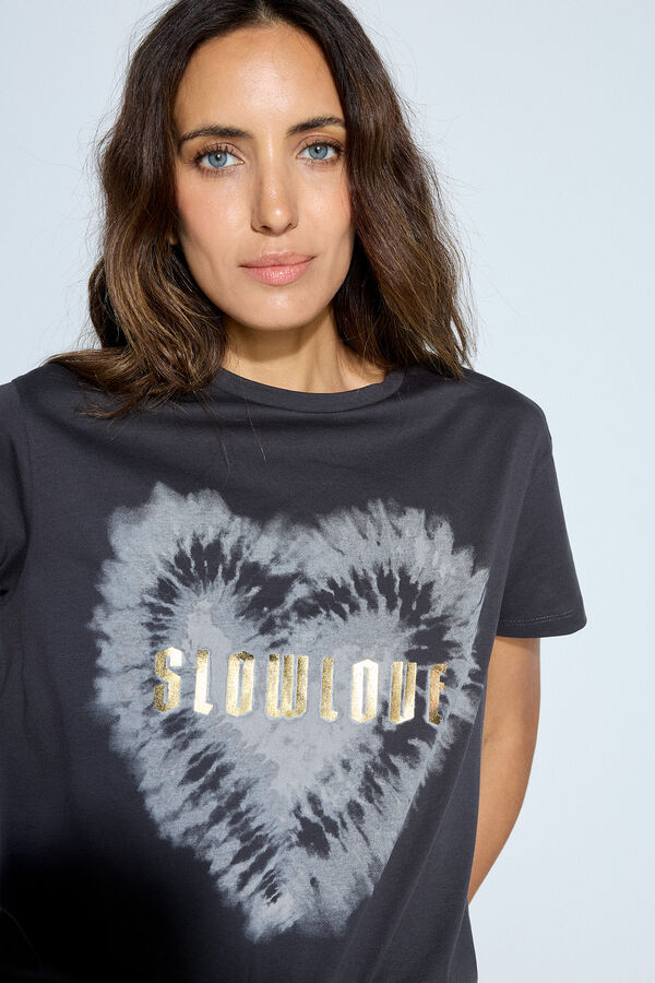 Slowlove Camiseta com logo slowlove Cinzento