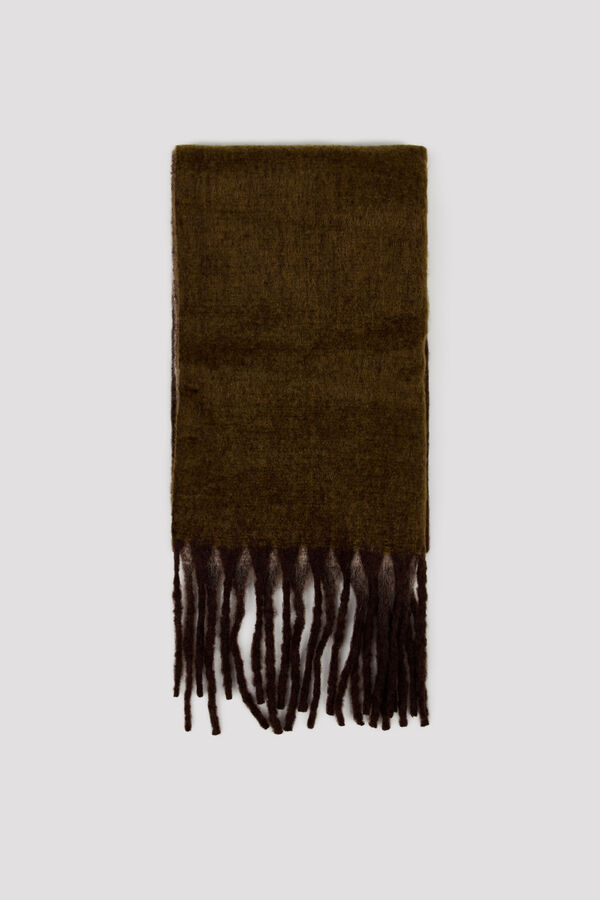 Cortefiel Striped scarf Printed brown