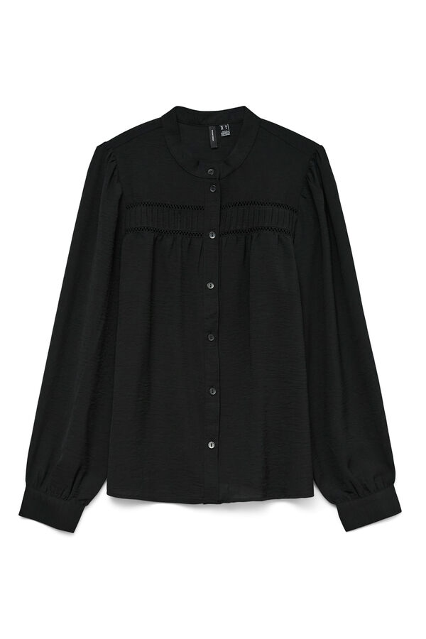 Vero Moda Camisa de manga comprida com aberturas  Preto