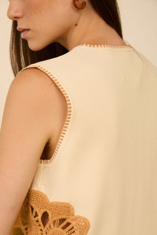 Meisie Colete de malha Tostado