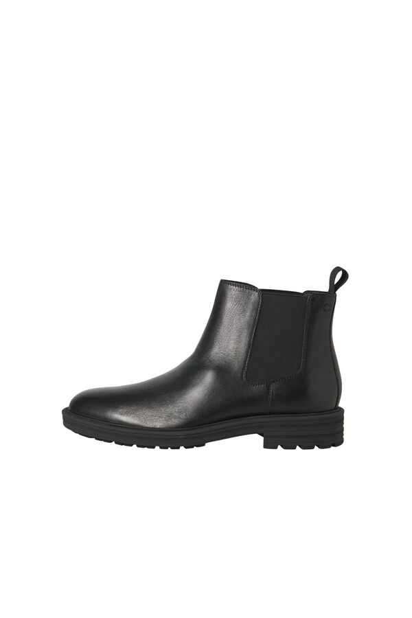 Jack & Jones Botín chelsea de piel Negro