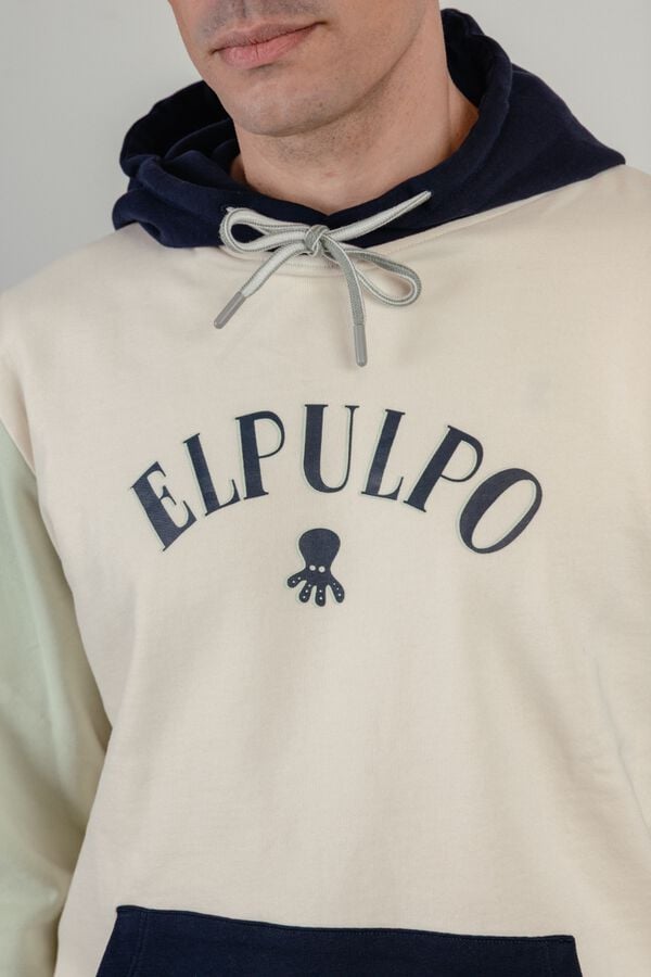 elPulpo Sweatshirt com capuz Ecru