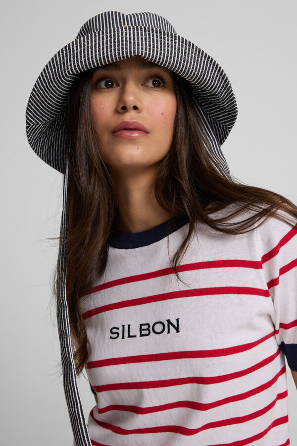 Silbon Camiseta punto silbon rayas Rojo