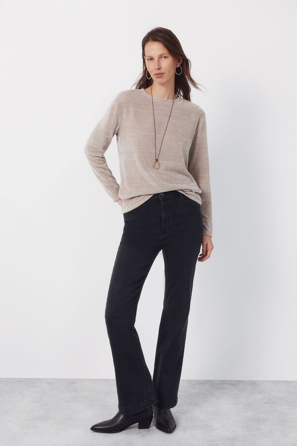 Cortefiel Camiseta chenilla Beige