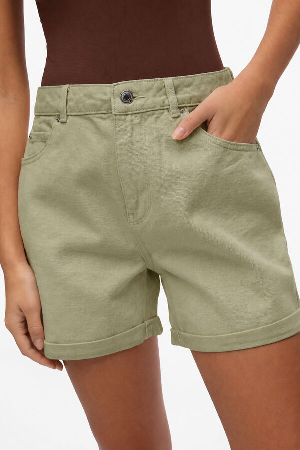 Vero Moda Cal&ccedil;&otilde;es de ganga com bainha Verde