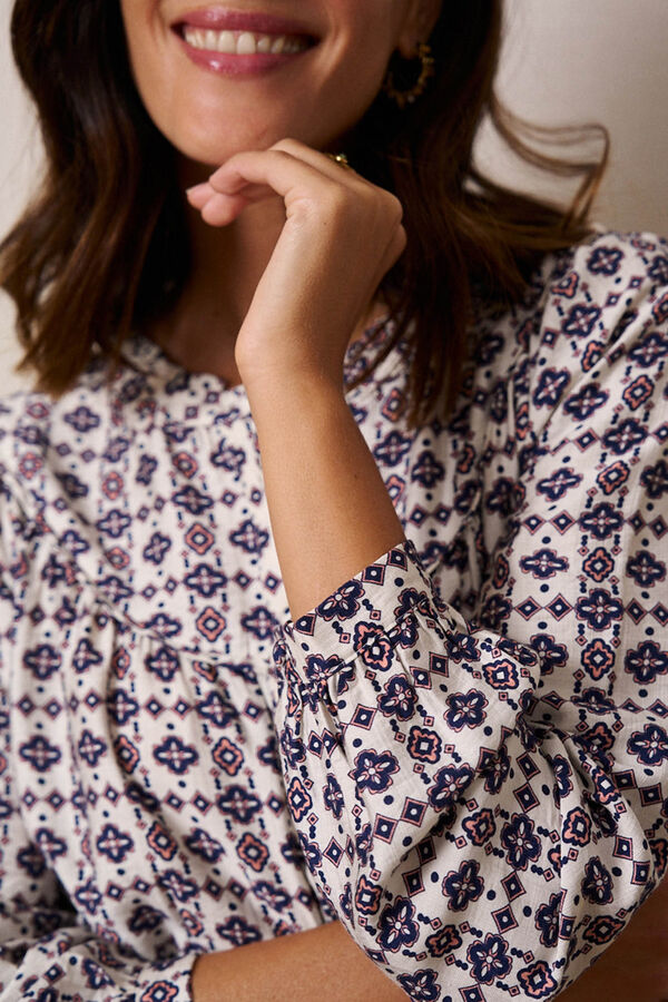 Polín Et Moi Camisa geométrica lilás Impressão