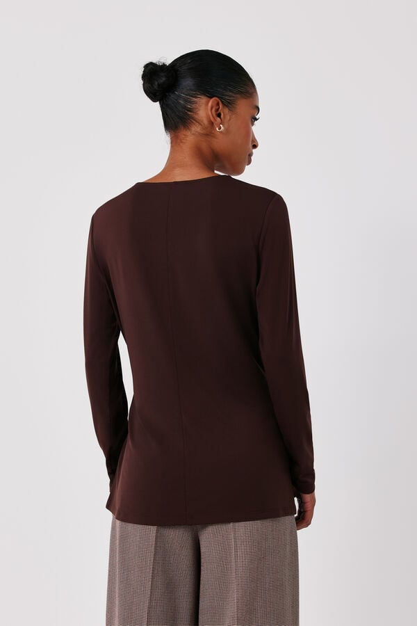 Cortefiel Knot top Brown