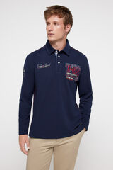 Privata Plain navy "privat 73" polo shirt Blue