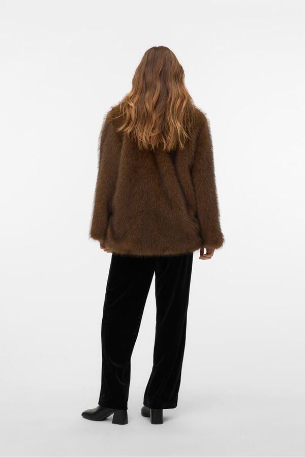 Vero Moda Sobretudo de pele  Castanho