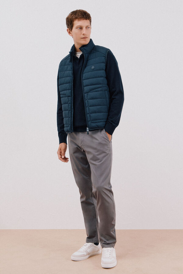 Cortefiel Ultra-light quilted gilet Navy