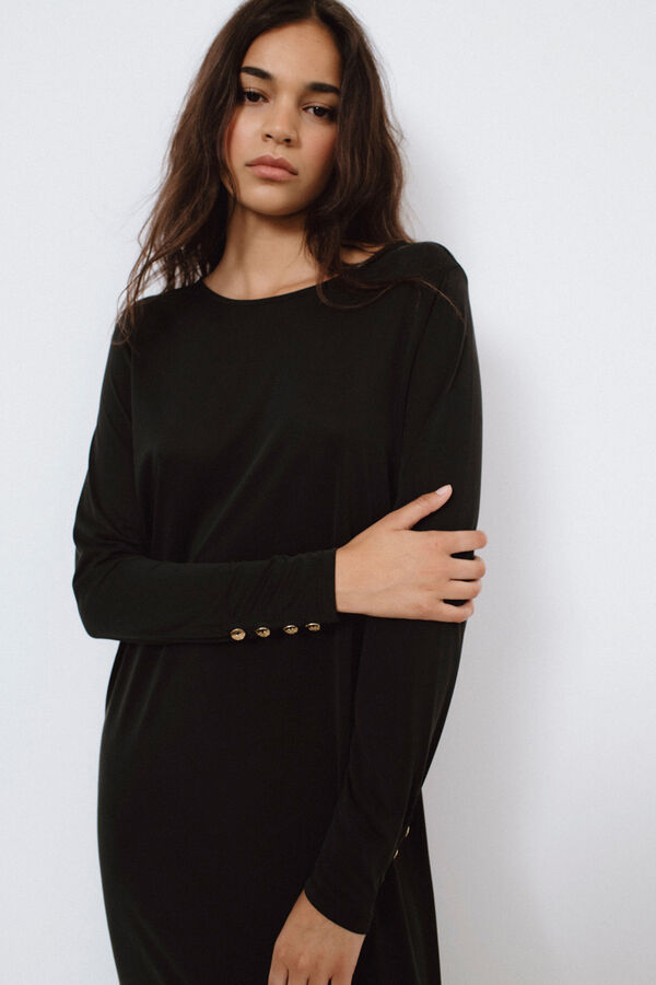 Vila Vestido midi Preto