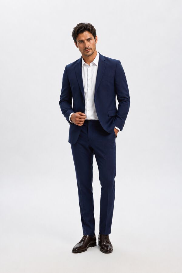 Selected Cal&ccedil;as de fato Slim Fit Azul