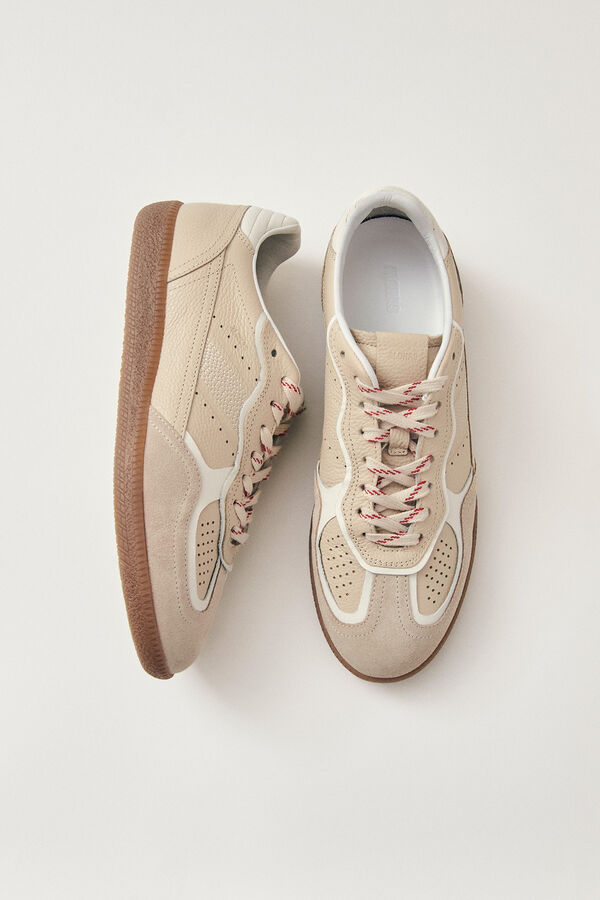 Cortefiel Zapatillas de piel Tb.490 Beige