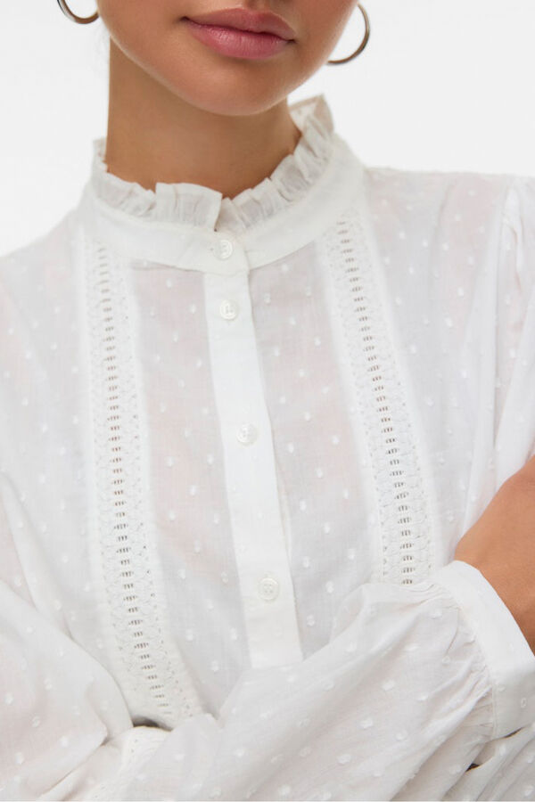 Vero Moda Camisa fluida de manga comprida comprida  Branco
