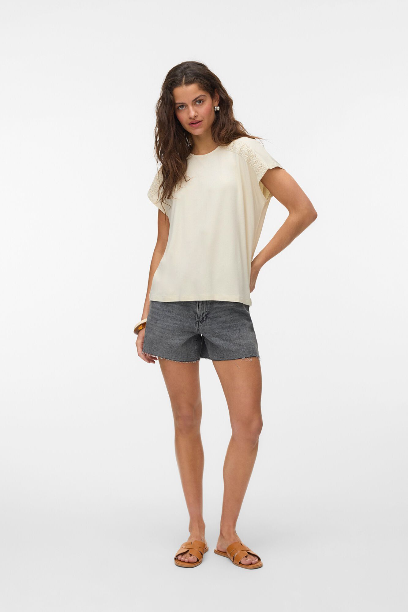 Vero Moda Camiseta manga corta con calados