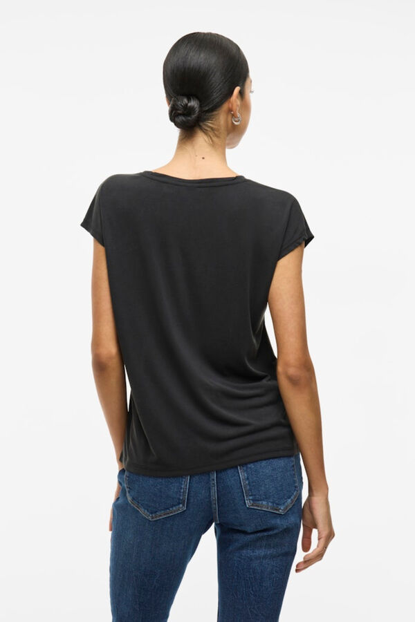 Vila Women's viscose short sleeve T-shirt Black