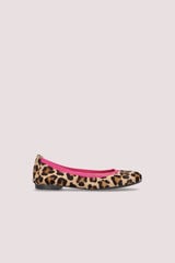 Cortefiel Leopard print ballet flat Black