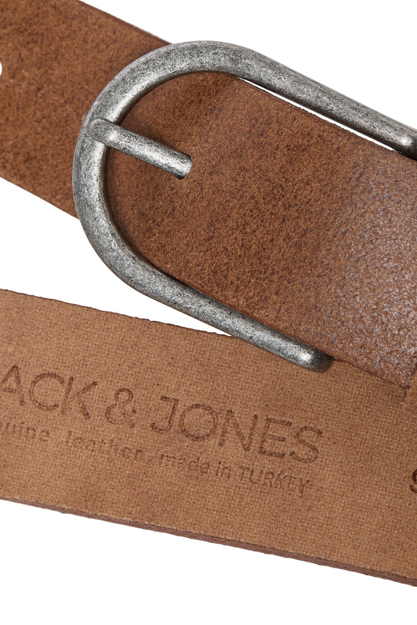 Jack & Jones Cinto em pele com fivela oval