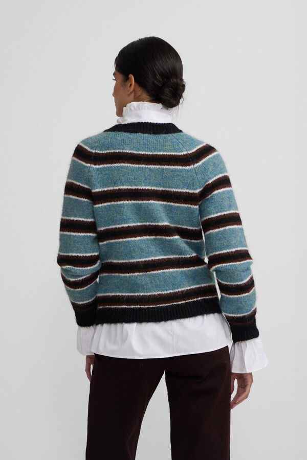 Silbon Camisola riscas com botões Multicolorido