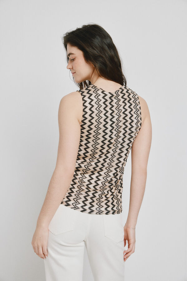 Vero Moda Top sem mangas gola redonda Preto