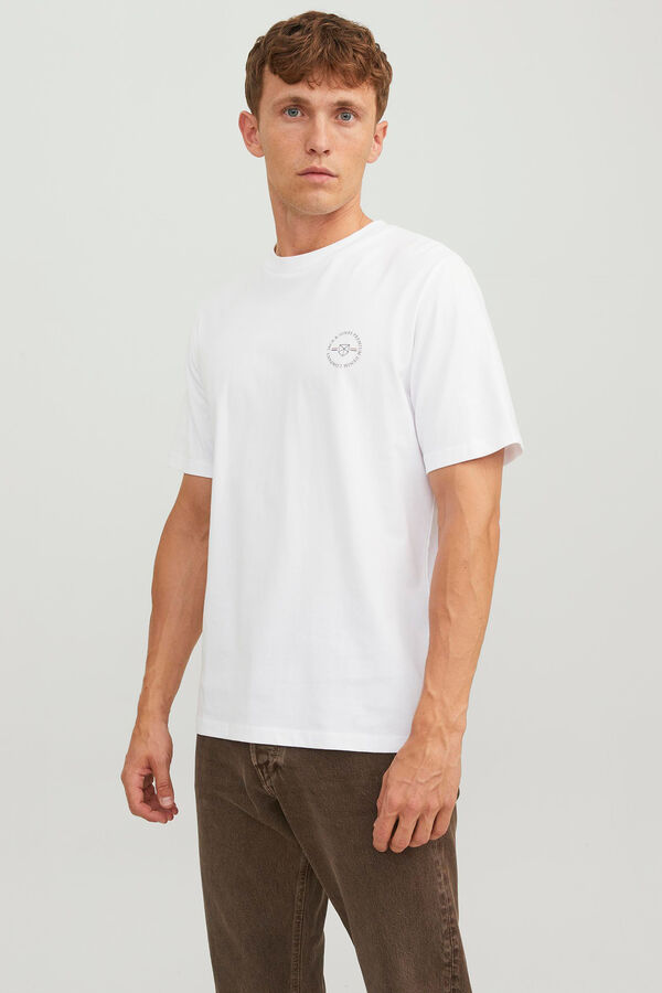 Cortefiel Camiseta algodón Blanco
