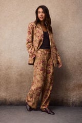 Slowlove Cal&ccedil;a de pregas estampada Multicolorido