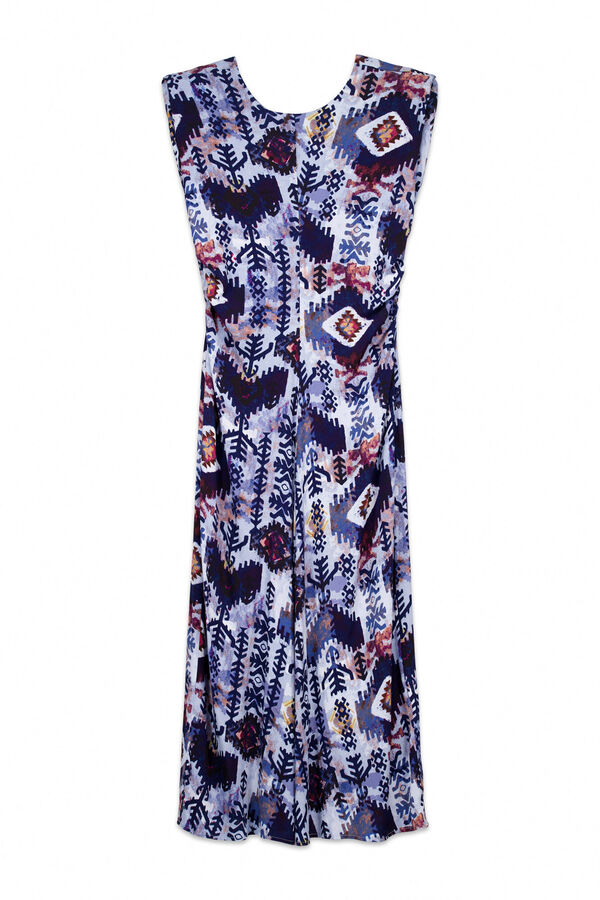 Slowlove Vestido estampado com ombreiras Multicolorido