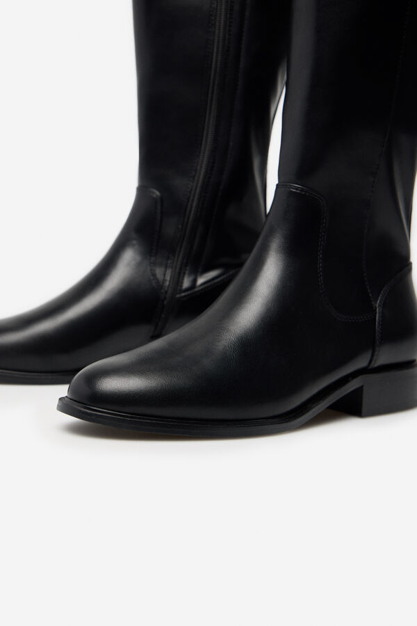 Cortefiel Elasticated boot Black