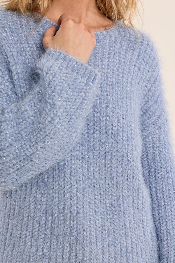 Molly Bracken Camisola de malha de manga comprida Azul