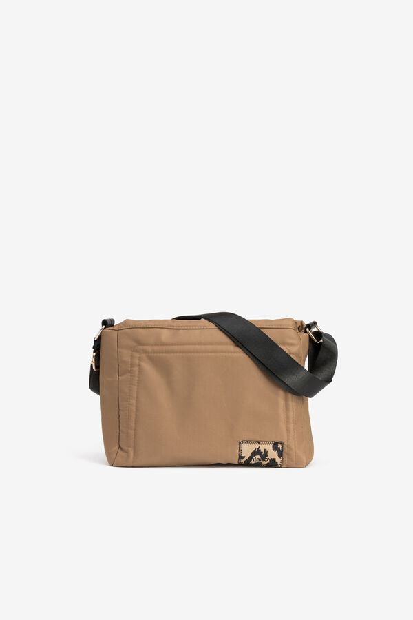 Vilanova Mala acolchoada com patch de nylon Tostado