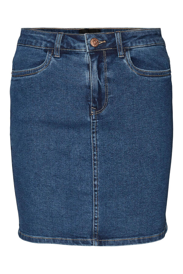 Cortefiel Tailored denim skirt Blue