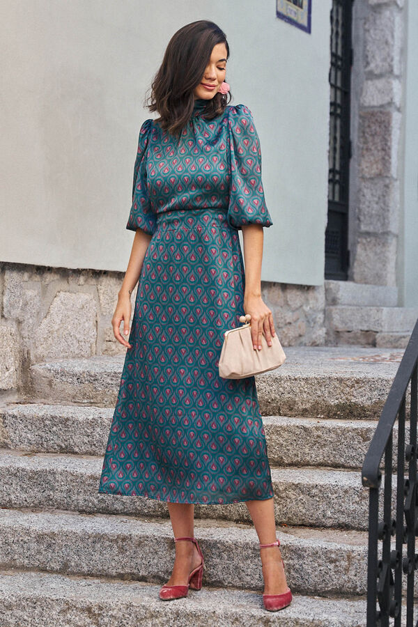 Polín Et Moi Vestido Longo Caricela Azul
