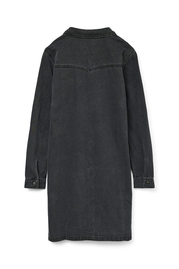 Vero Moda Vestido jeans curto de manga comprida Preto