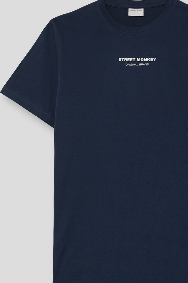 Street Monkey T-shirt manga curta Azul