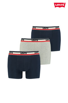 Cortefiel Pack of 3 boxers with sports logo Navy