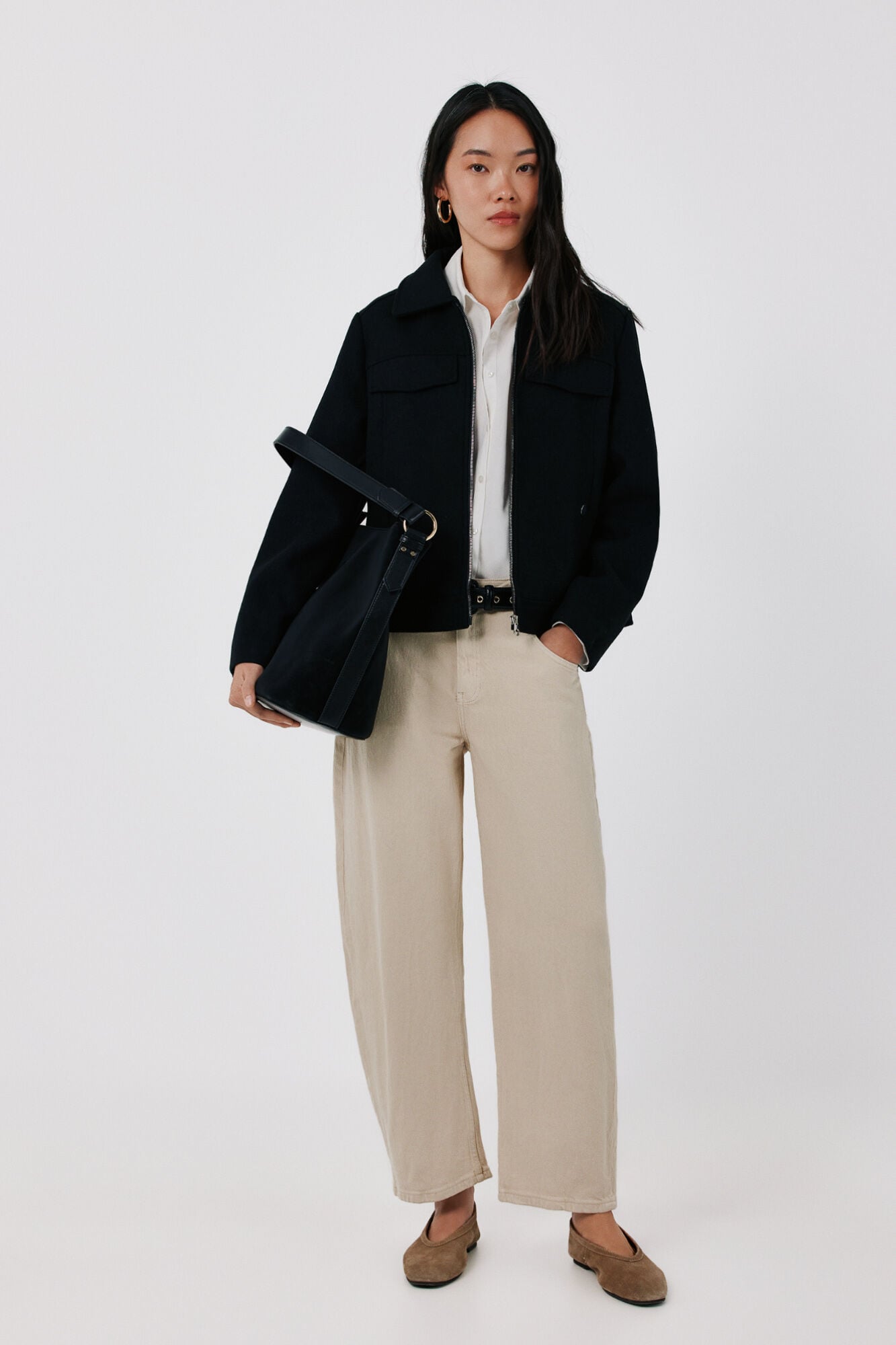 Cortefiel Short zip fastening jacket