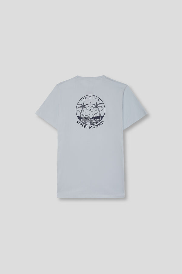 Street Monkey T-shirt manga curta Azul